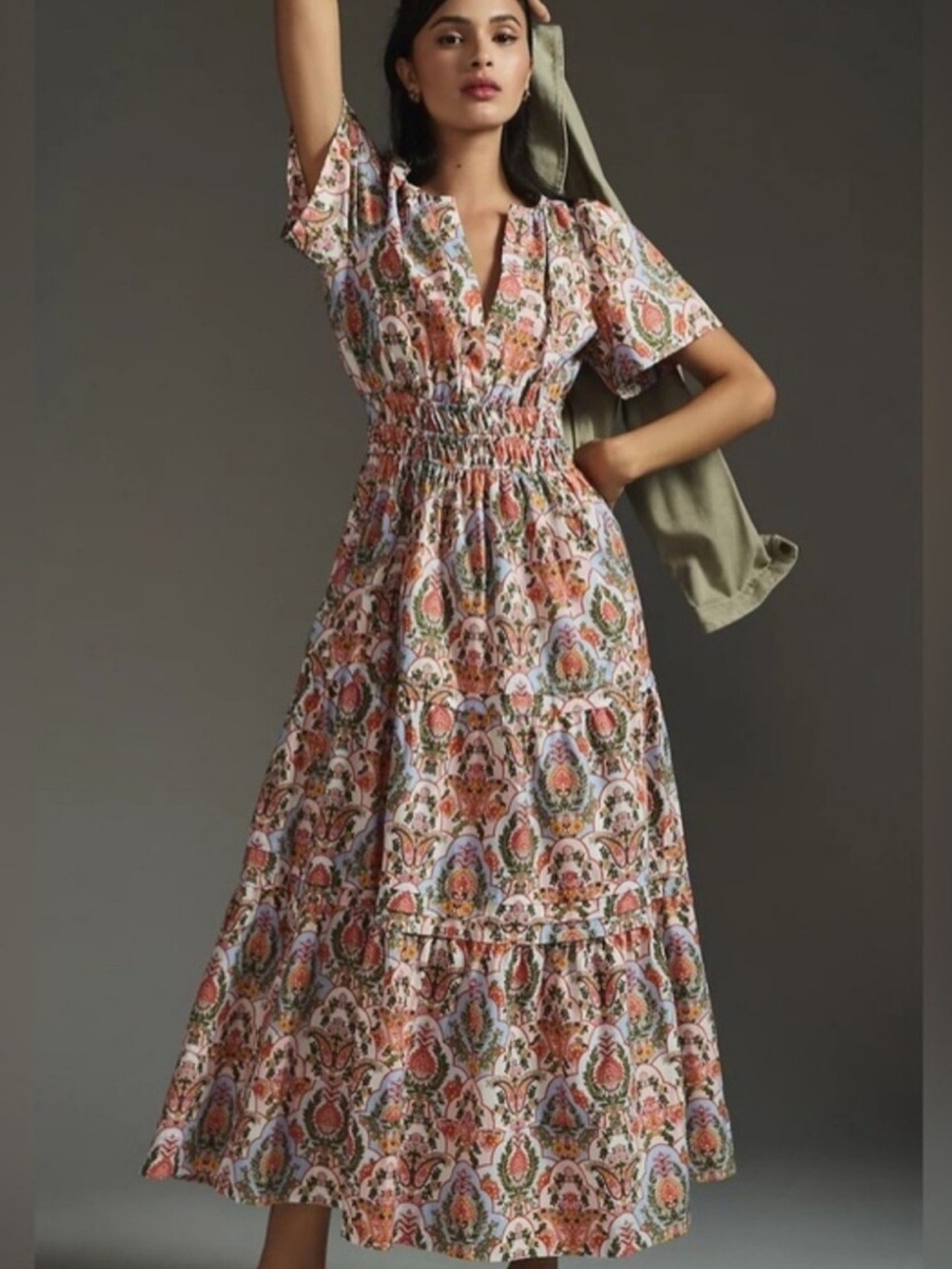 Anthropologie Somerset Multi Paisley Maxi Dress